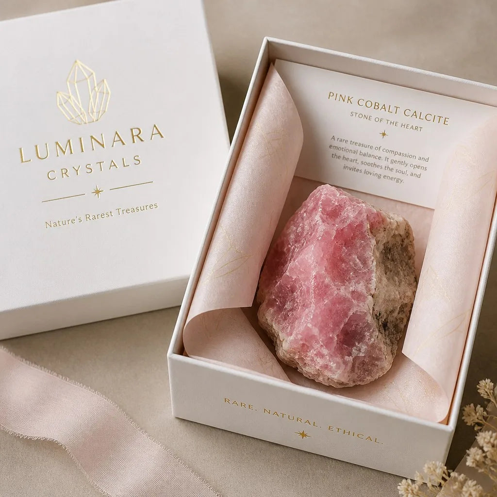 Natural Pink Cobalt Calcite Palm Stone - Large Druzy