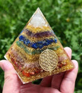 7 Chakra Orgone Pyramid - EMF Protection & Energy Generator Crystal