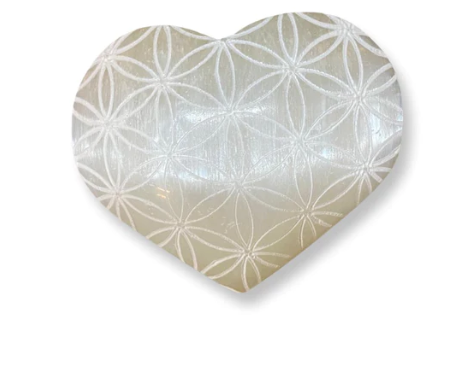 Selenite Moon Bowl & Crystal Charging Plate — Altar Tray
