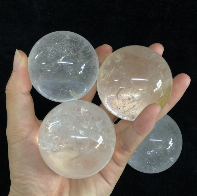 Natural Clear Quartz Crystal Ball Sphere | Feng Shui Energy Healing Decor