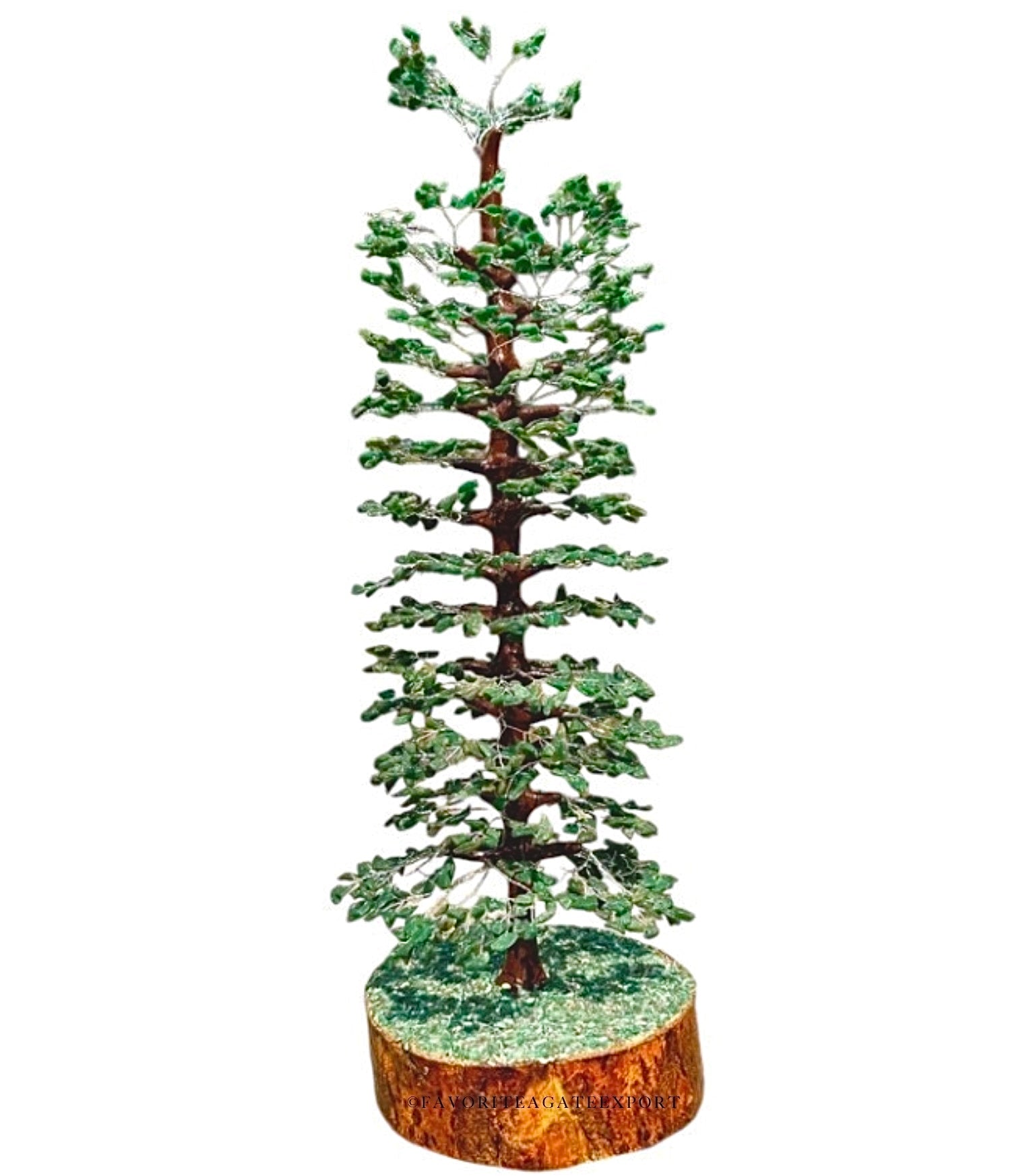 Luxury green jade crystal tree 2000 beads feng shui fortune tree premium