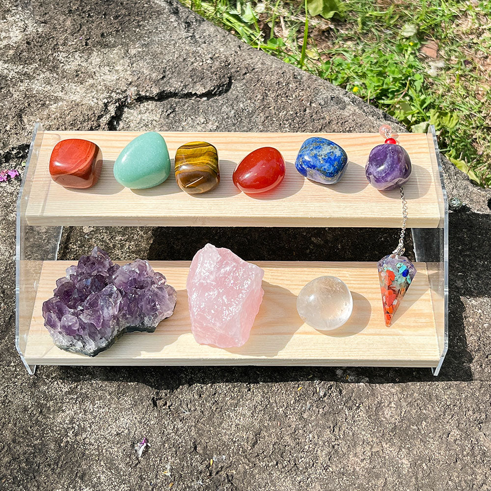 10-Piece Healing Crystals Starter Set | Tumbled Stones Gift Box for Beginners