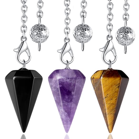 Natural Amethyst Crystal Pendulum for Dowsing & Divination - Spiritual Tool