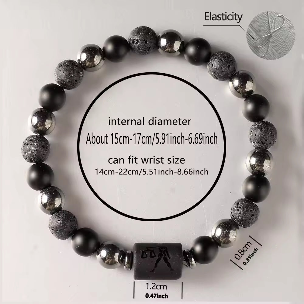 12 Zodiac Constellation Crystal Healing Bracelet | Astrology Gemstone Jewelry