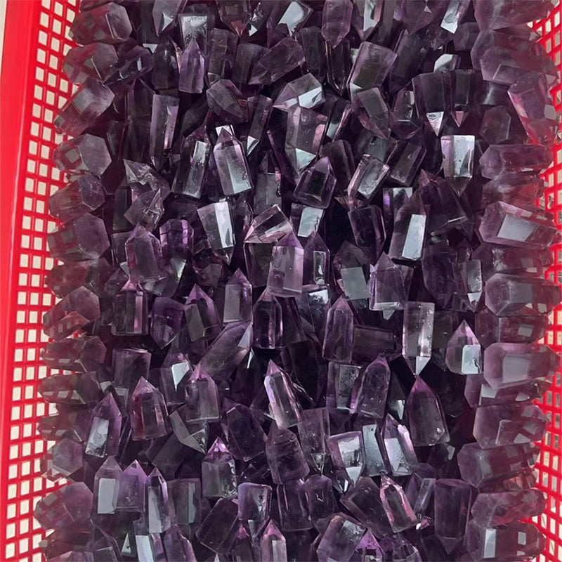 Natural Amethyst Crystal Tower Point - Polished Obelisk for Altar & Meditation