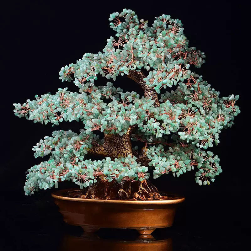 Large Natural Crystal Gemstone Feng Shui Tree — Premium Display Piece