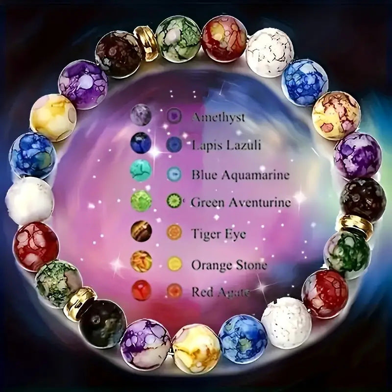 Spiritual 7 Chakra Healing Bracelet - Natural Balance Beads