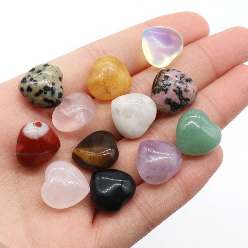 Natural Rose Quartz Puffy Heart - Healing Stone for Love & Compassion