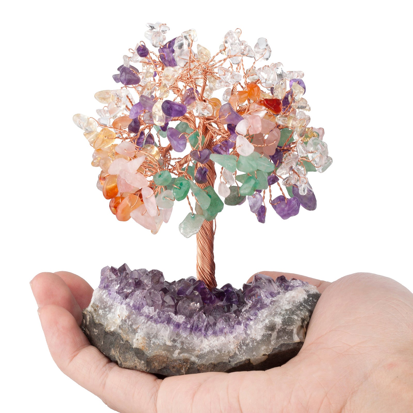 Amethyst Cluster Base Crystal Feng Shui Wealth Tree