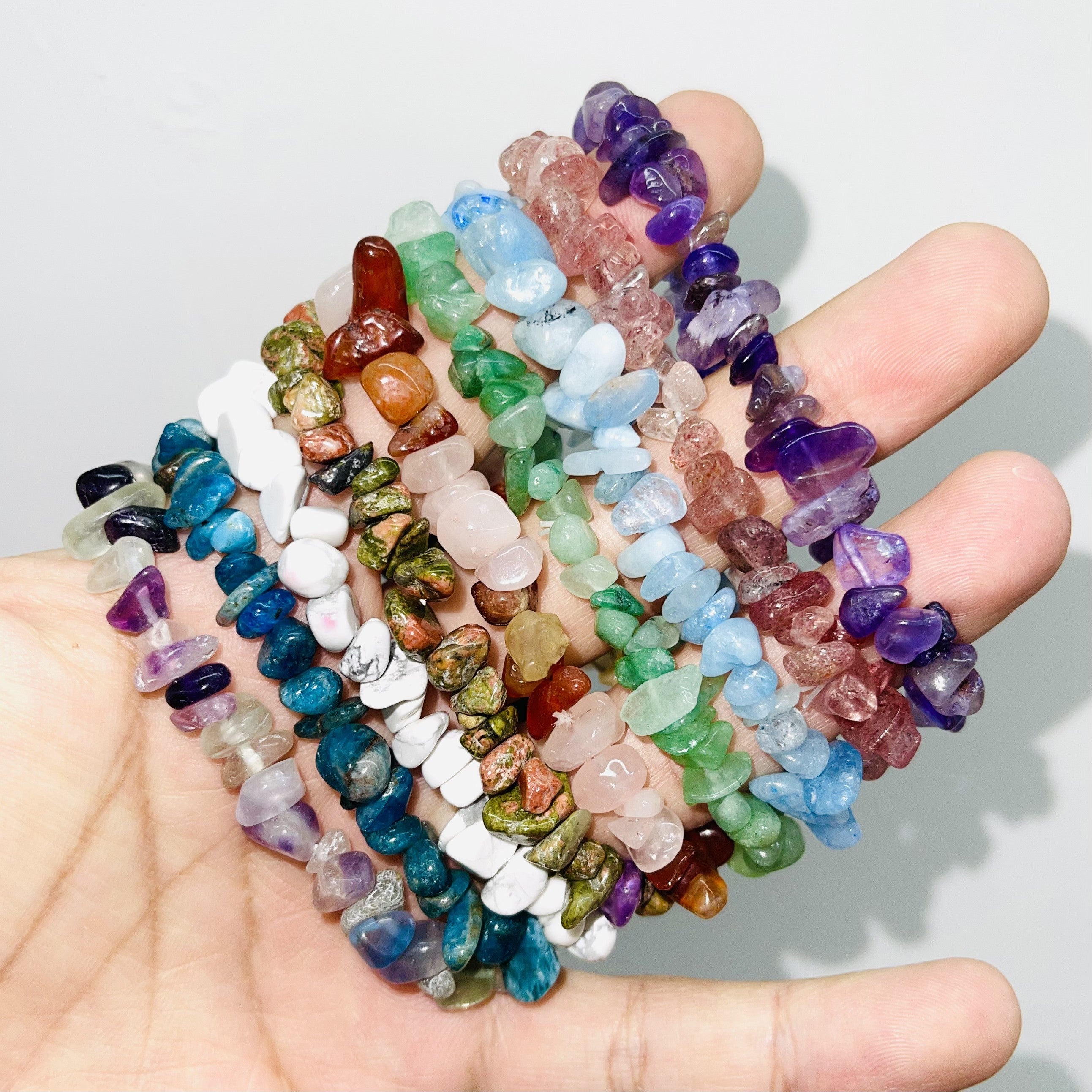 Natural Raw Chip Stone Healing Bracelet