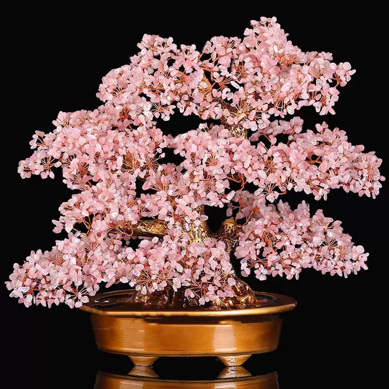 Large Natural Crystal Gemstone Feng Shui Tree — Premium Display Piece