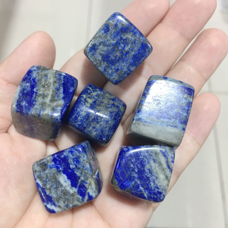 Natural Lapis Lazuli Tumbled Stones - Truth & Wisdom Crystal for Throat Chakra