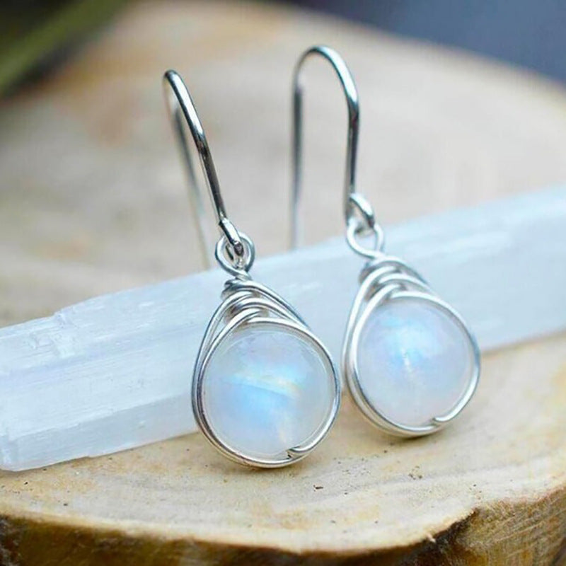 Natural Crystal Drop Earrings | Amethyst & Rose Quartz Raw Stone Wholesale