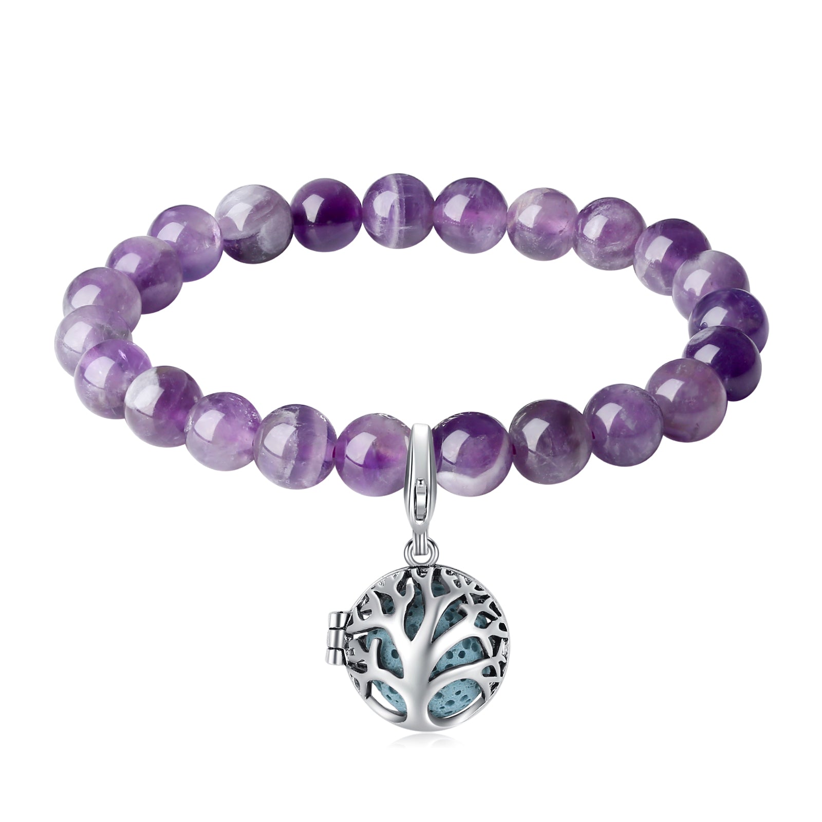 Tree of Life Handmade Lava Stone Bracelet - 7 Chakras Grounding Jewelry