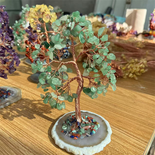 Luxury Green Jade Crystal Tree — 2000 Bead Feng Shui Fortune Tree