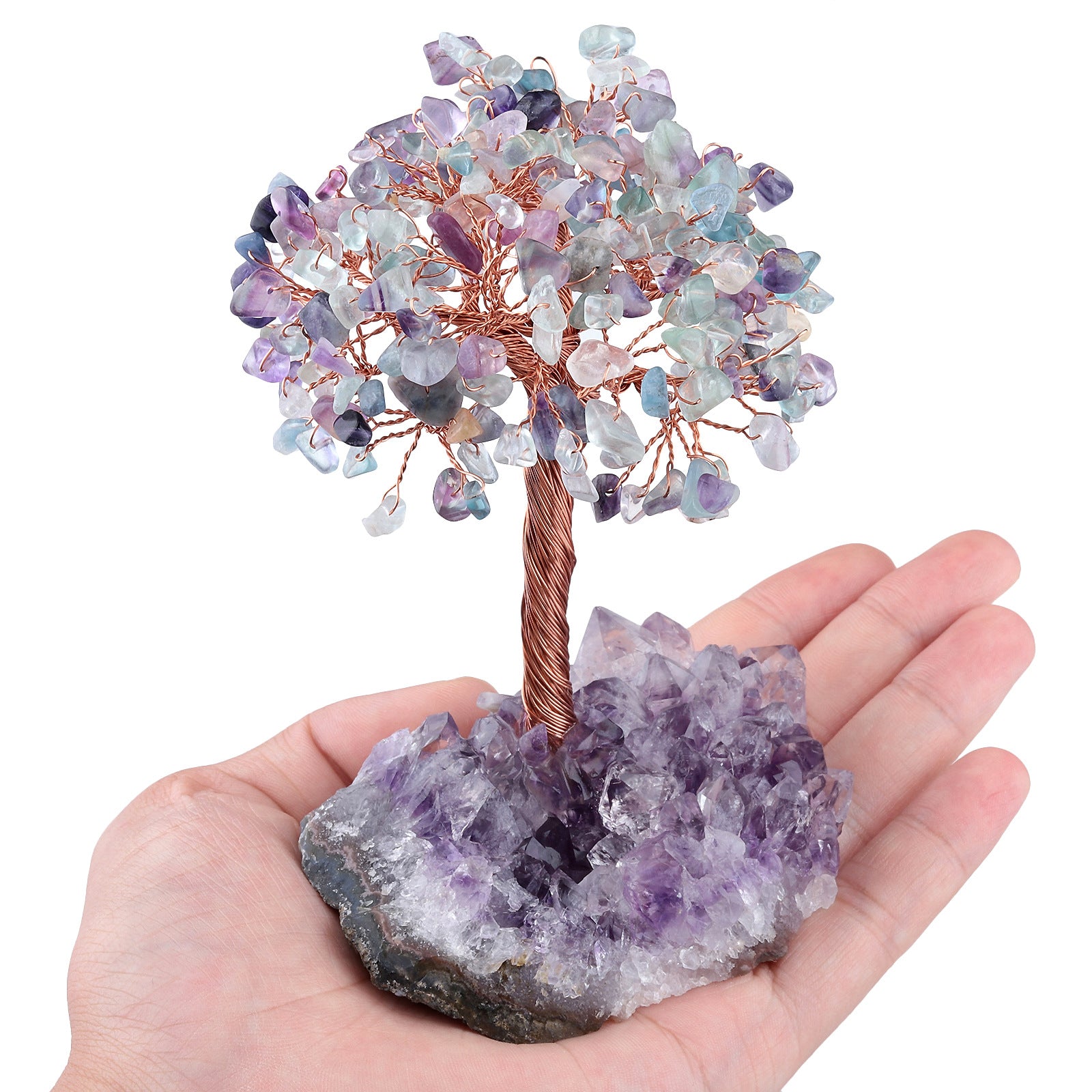 Amethyst Cluster Base Crystal Feng Shui Wealth Tree