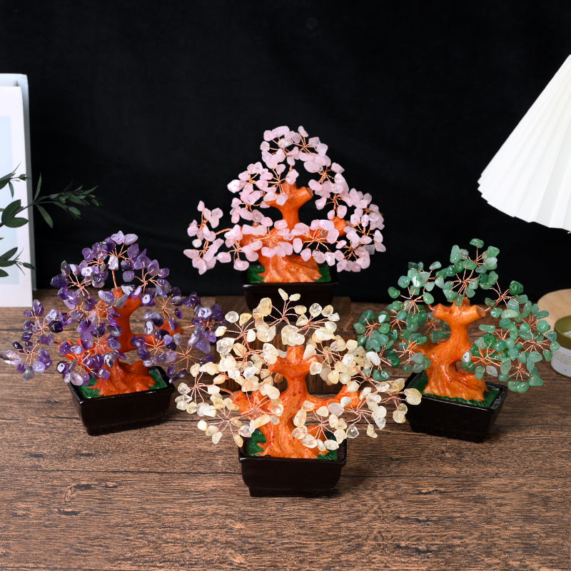 Crystal money tree office desk cash register feng shui placement