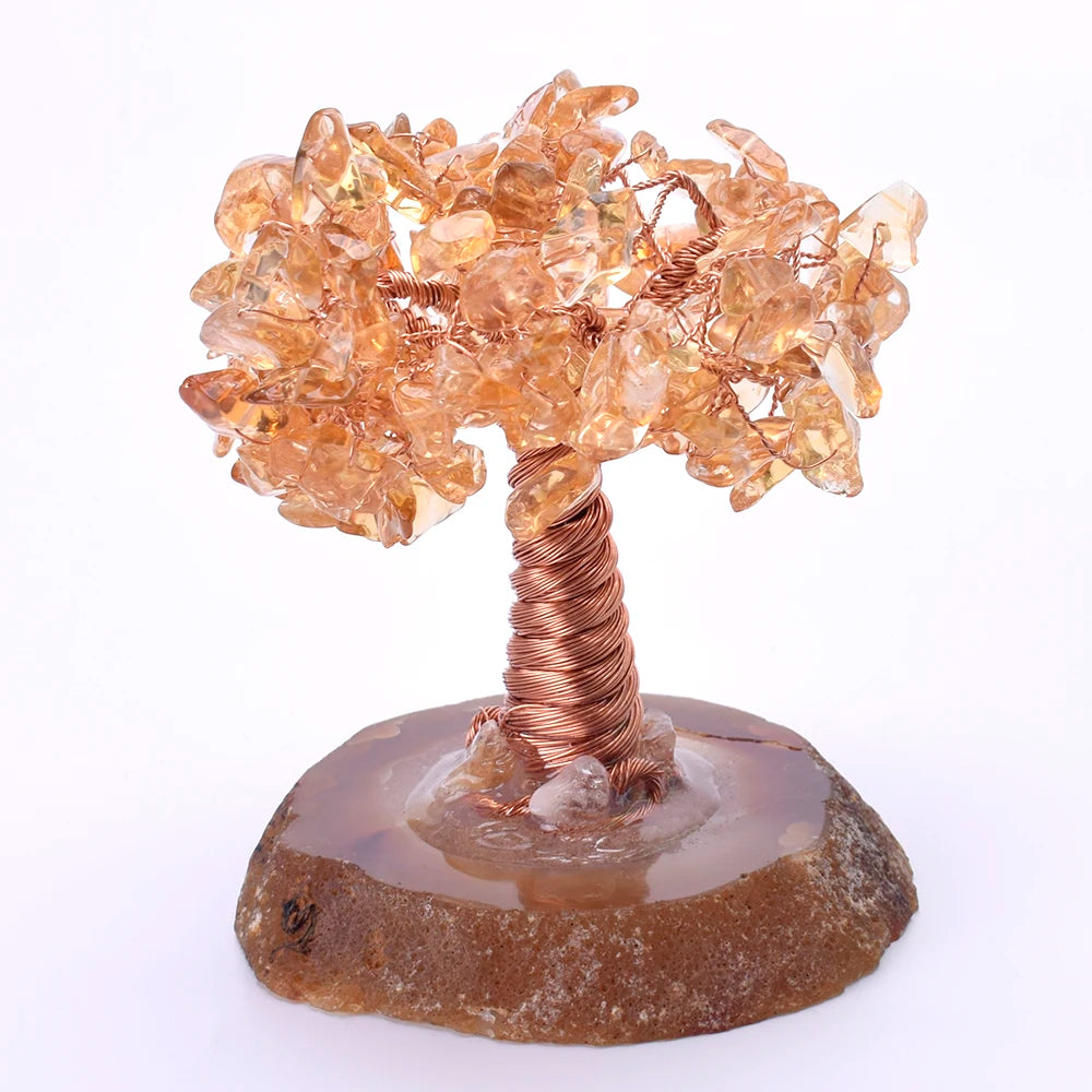 Crystal Bonsai Gemstone Tree Ornament — Zen Desk Decor