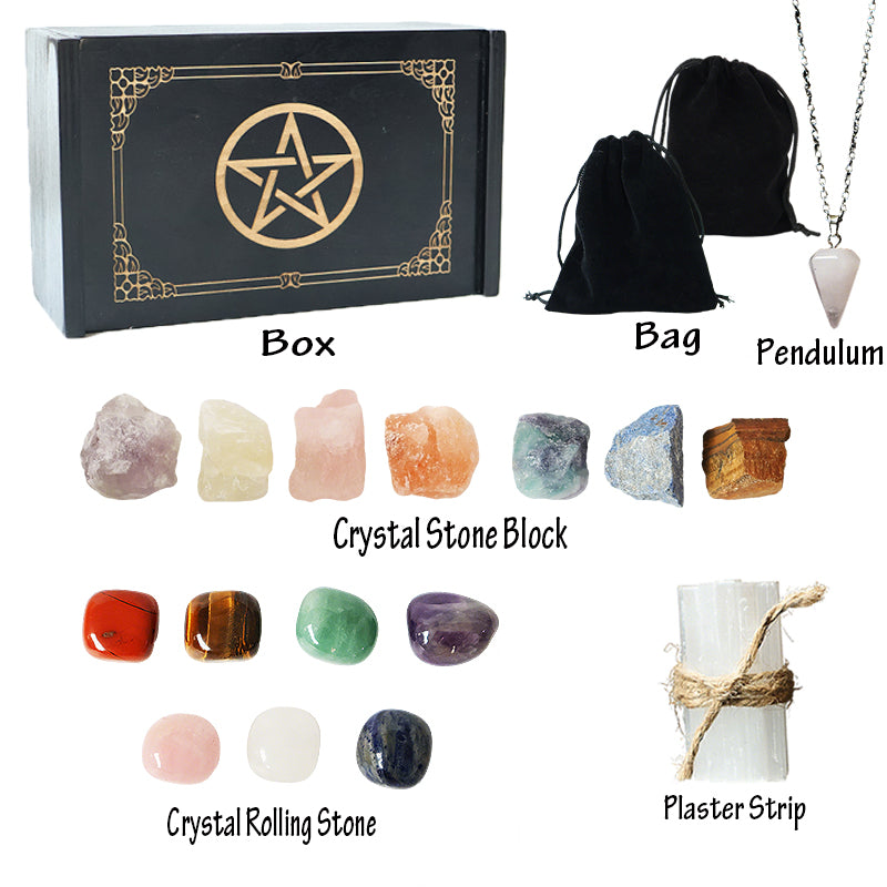 Crystal Mystery Healing Box - Surprise Raw & Tumbled Stones Curated Gift