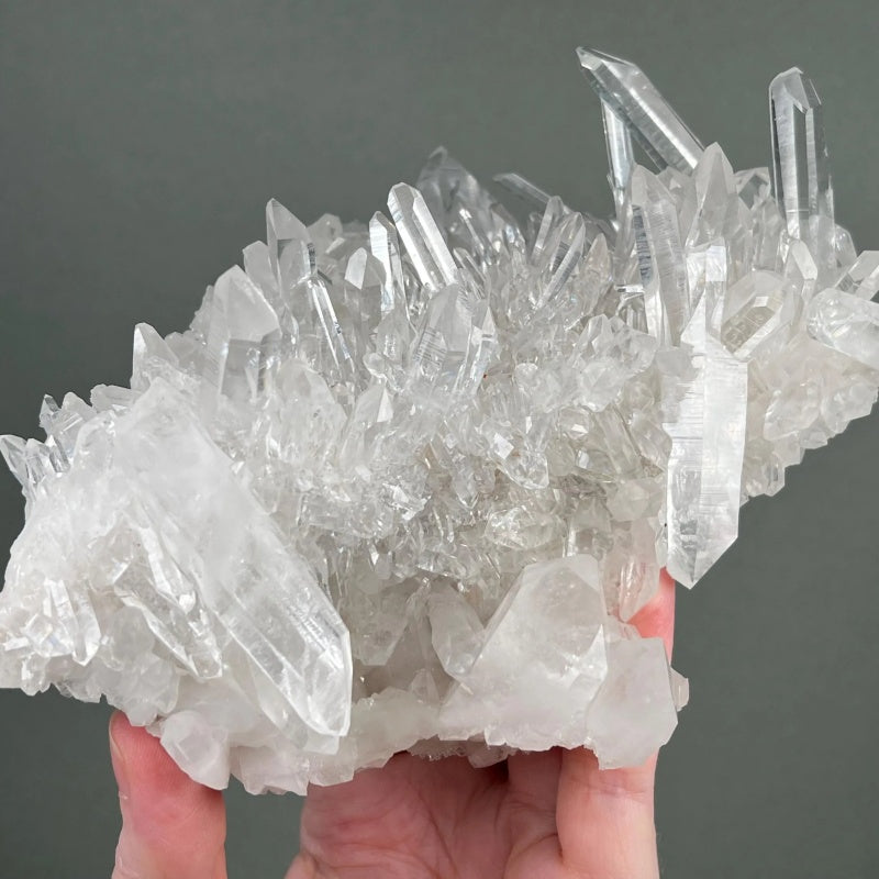 Natural Raw Clear Quartz Cluster Mineral Specimen