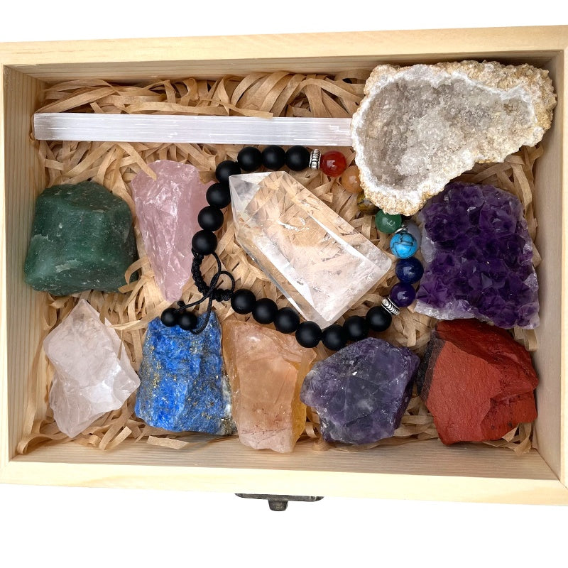 Sacred Geometry Crystal Grid Kit - Manifestation Tool with Flower of Life Board