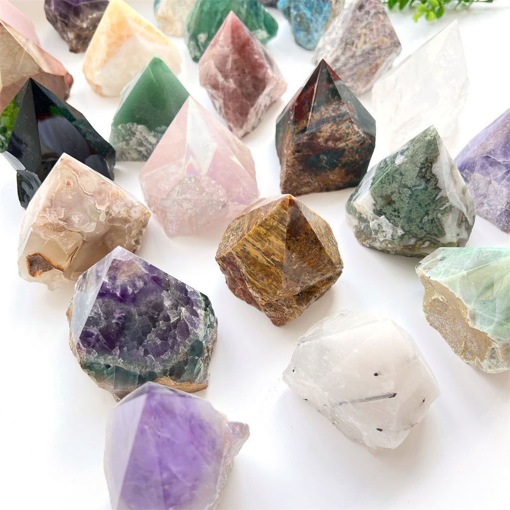 Natural Crystal Tower Wand | Hexagonal Point for Reiki Healing & Decor