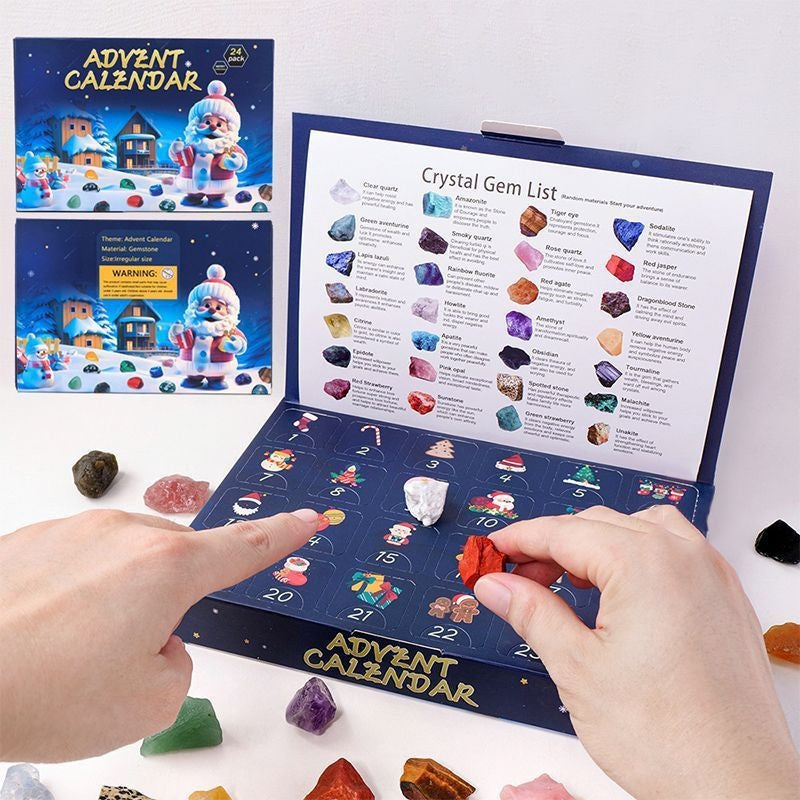 Holiday crystal healing gift box seasonal spiritual wellness set Christmas