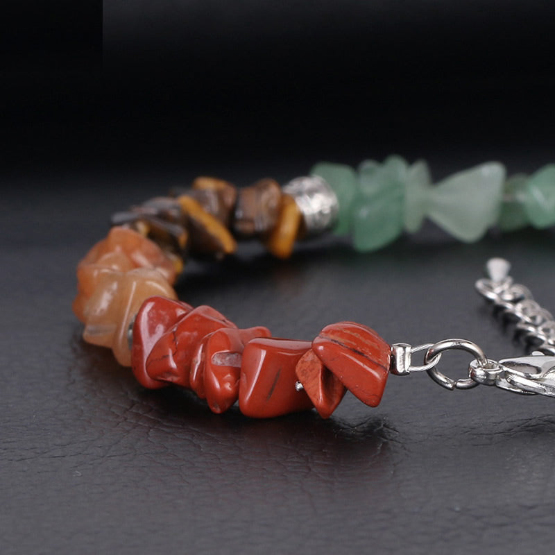7 Chakra Natural Gemstone Healing Bracelet | Wholesale Crystal Jewelry