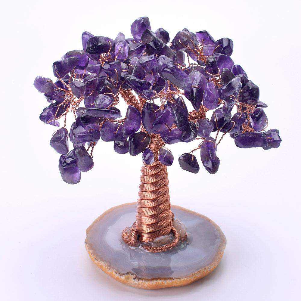 Crystal Bonsai Gemstone Tree Ornament — Zen Desk Decor