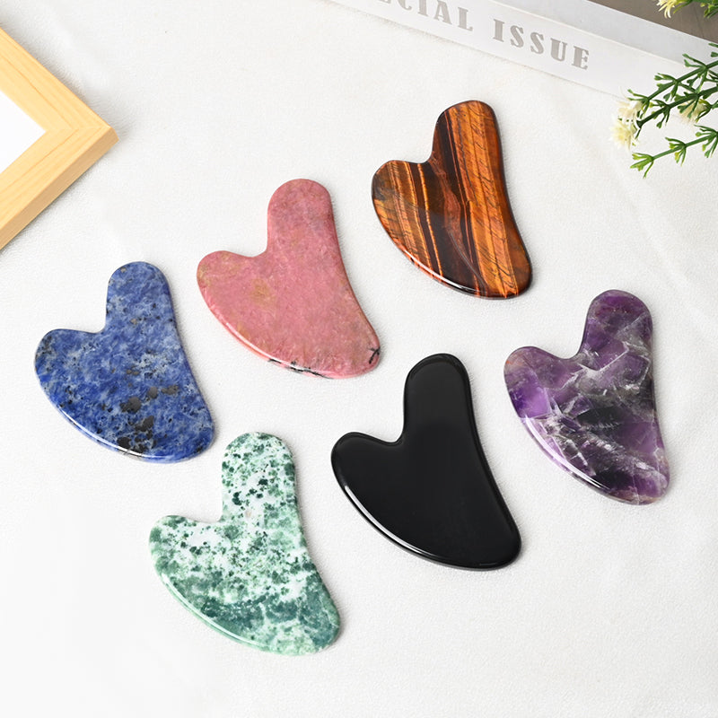 Rose Quartz Jade Roller & Gua Sha Facial Massage Set | Beauty Wellness Tool