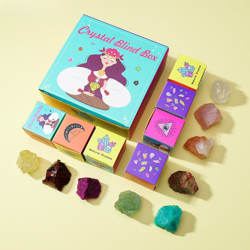 Crystal Mystery Healing Box - Surprise Raw & Tumbled Stones Curated Gift