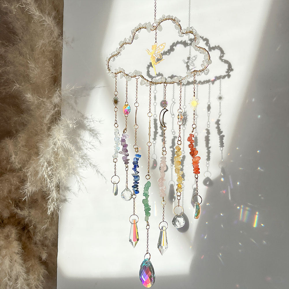 Crystal suncatcher rainbow prism chakra window hanging ornament