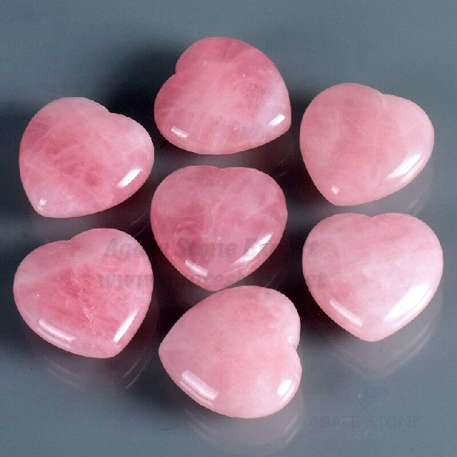 Natural Rose Quartz Puffy Heart - Healing Stone for Love & Compassion