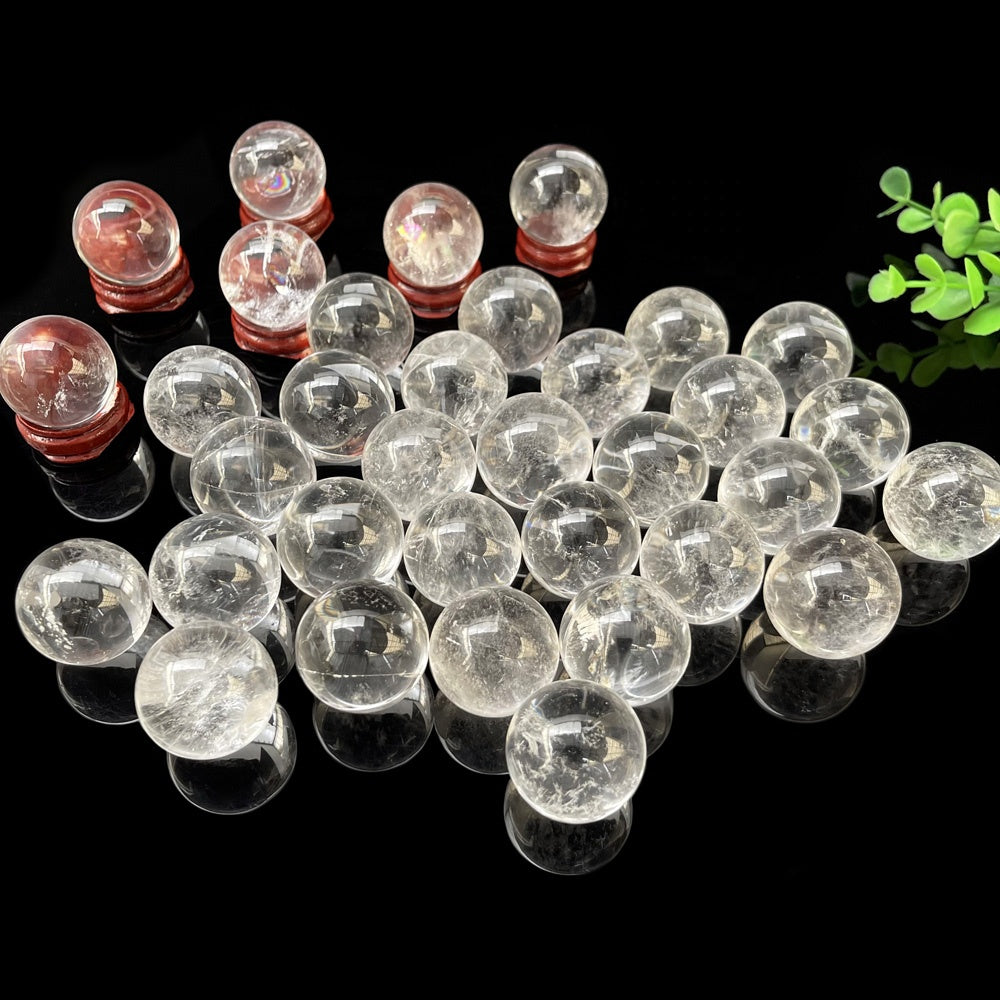 Natural Clear Quartz Crystal Ball Sphere Feng Shui Healing