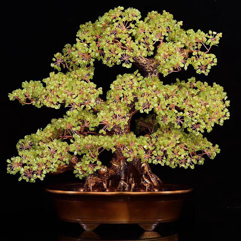 Large Natural Crystal Gemstone Feng Shui Tree — Premium Display Piece