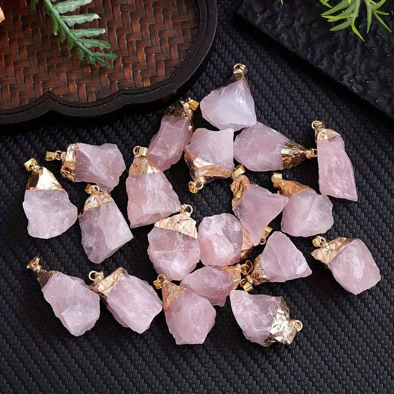Natural Crystal Point Pendant Necklace Raw Gemstone Healing