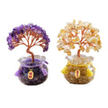 Natural Gemstone Money Tree for Wealth & Luck - Feng Shui Decor