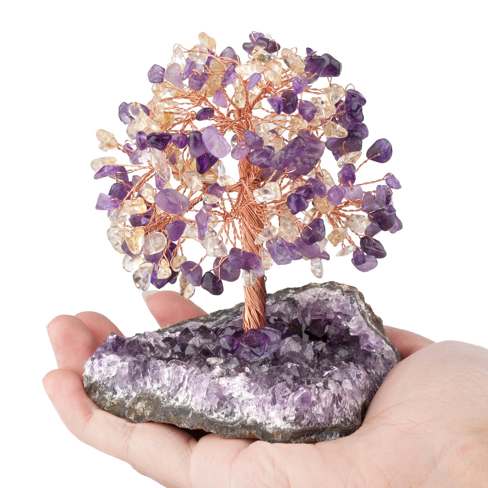 Amethyst Cluster Base Crystal Feng Shui Wealth Tree