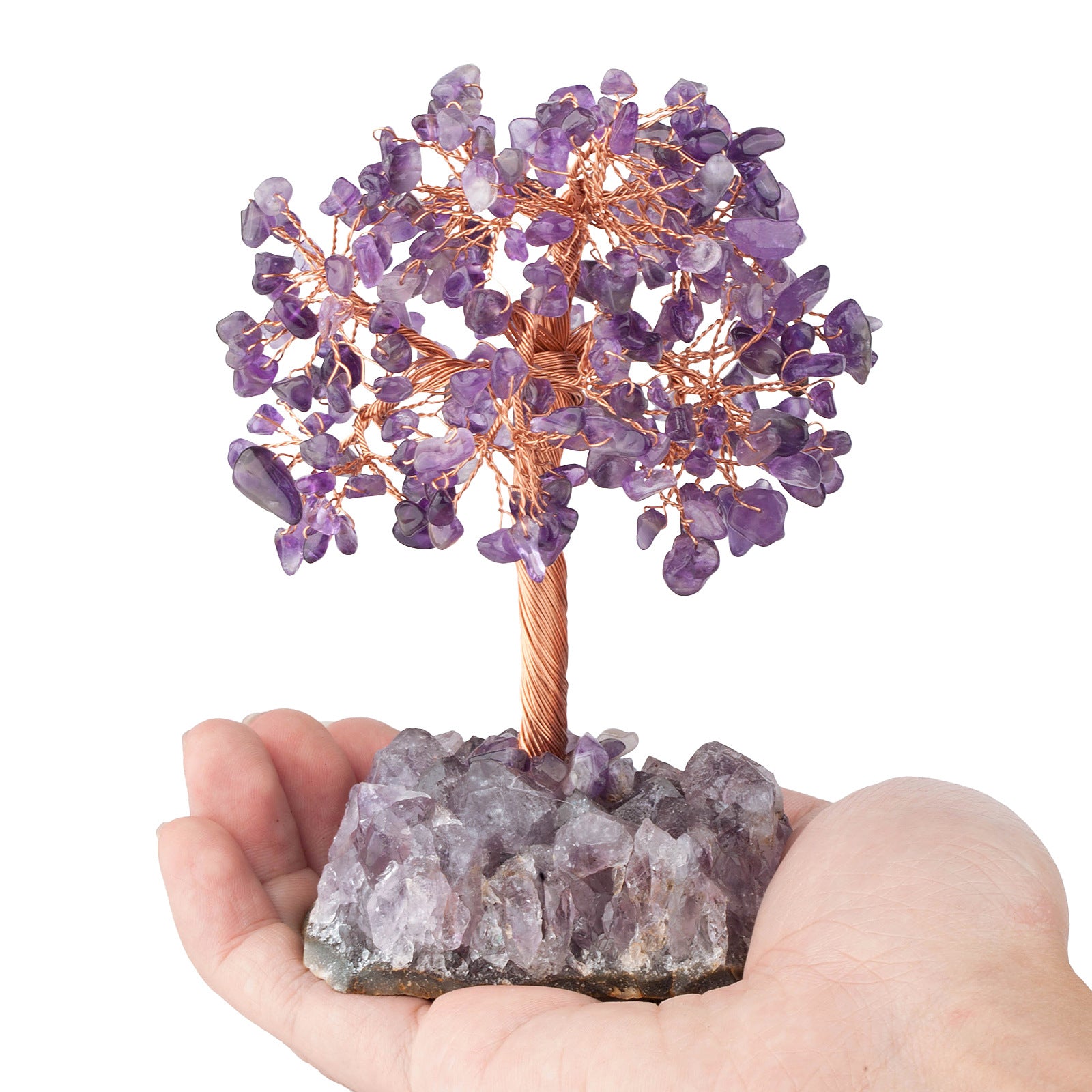 Amethyst Cluster Base Crystal Feng Shui Wealth Tree