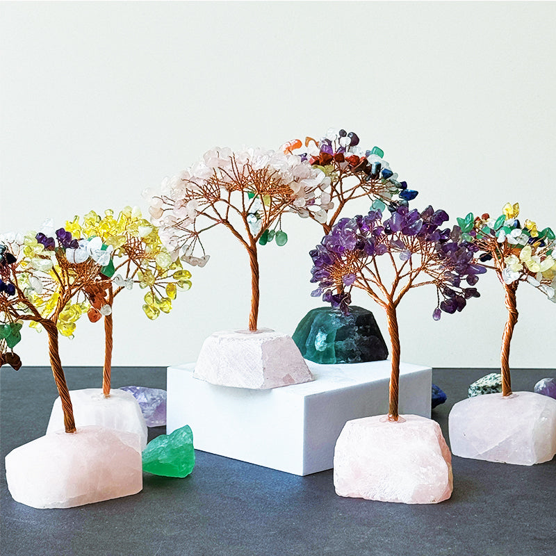 Zen bonsai crystal tree desk companion meditation space