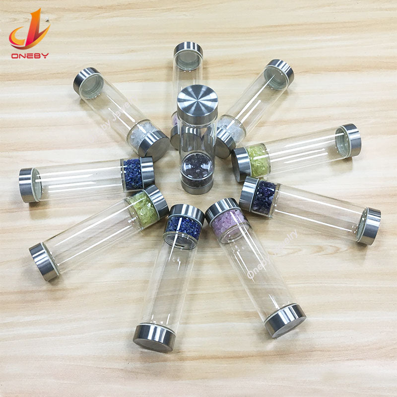 Crystal Healing Water Bottle | Natural Gemstone Infuser for Energy & Wellness