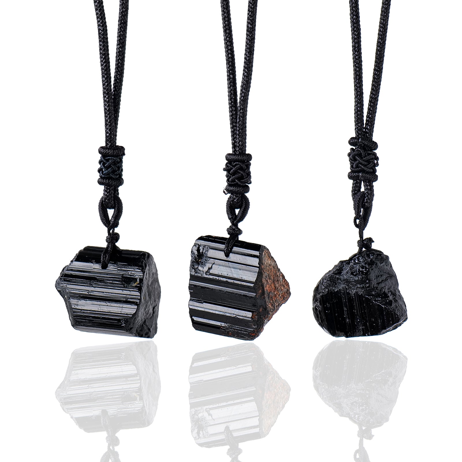 Raw Black Tourmaline Protection Necklace - Energy Shield Amulet