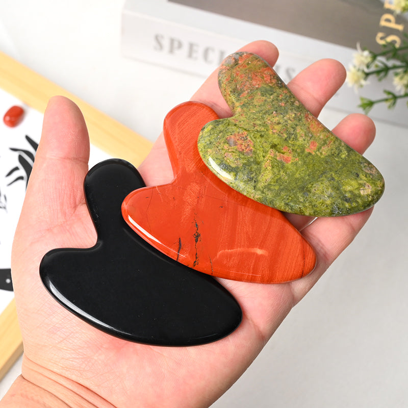 Rose Quartz Jade Roller & Gua Sha Facial Massage Set | Beauty Wellness Tool