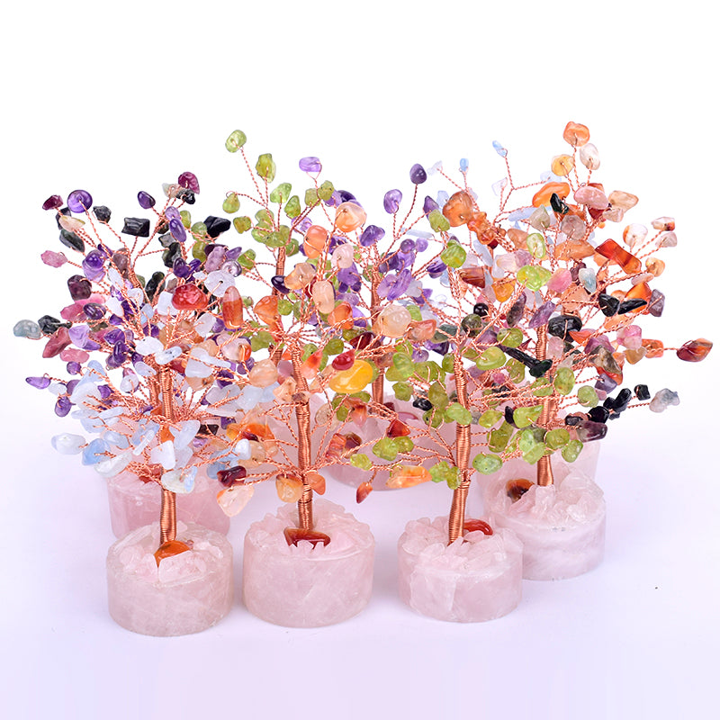 Crystal Bonsai Gemstone Tree Ornament — Zen Desk Decor