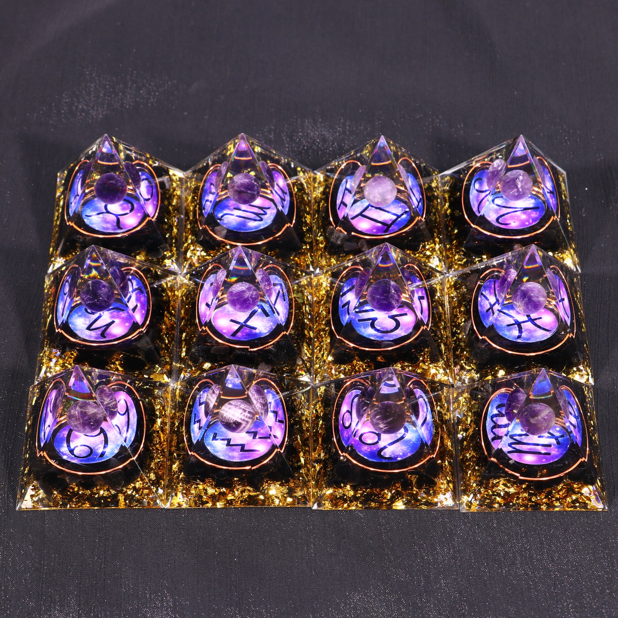7 Chakra Orgone Pyramid - EMF Protection & Energy Generator Crystal
