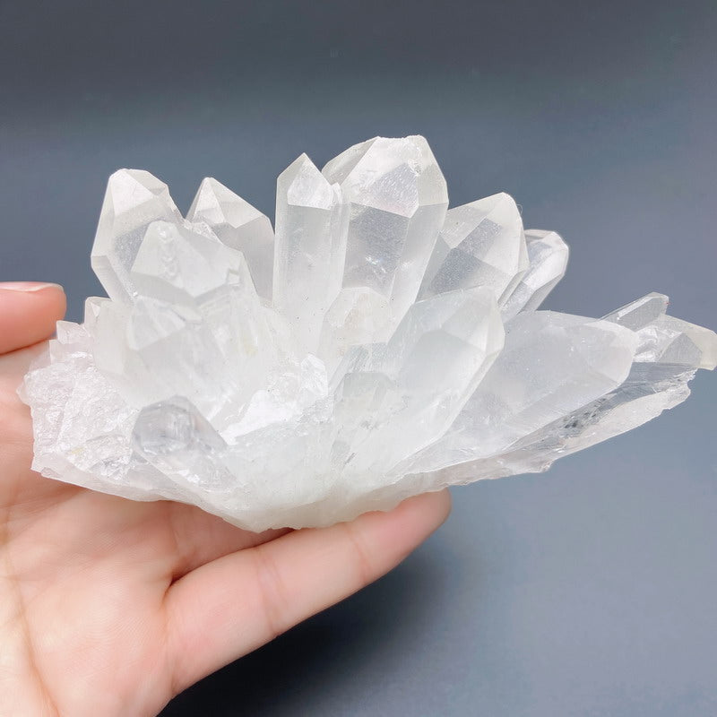 Natural Raw Clear Quartz Cluster Mineral Specimen