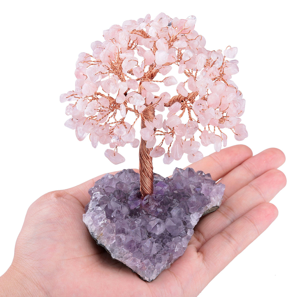 Amethyst Cluster Base Crystal Feng Shui Wealth Tree