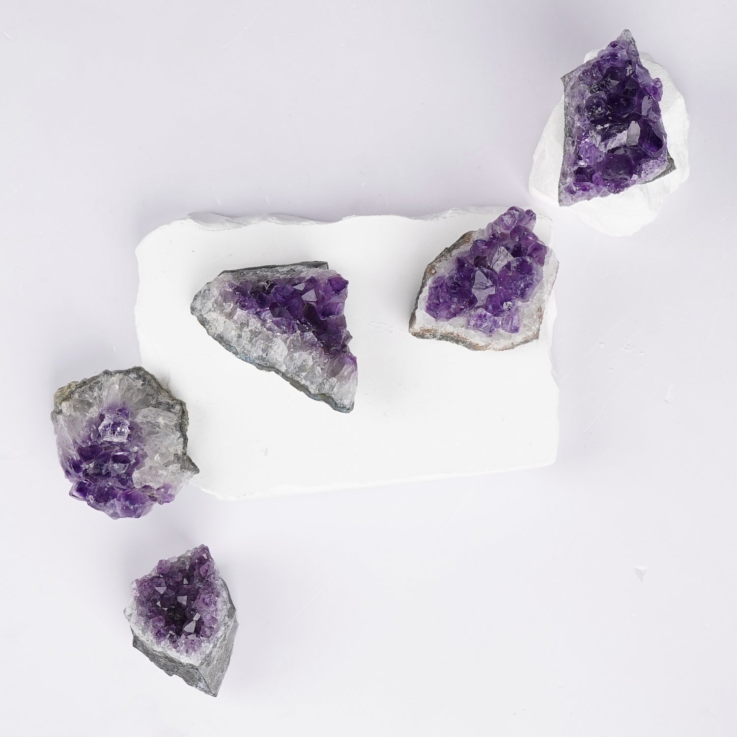 Natural Amethyst Crystal Cluster Geode - Premium Raw Specimen for Display & Healing