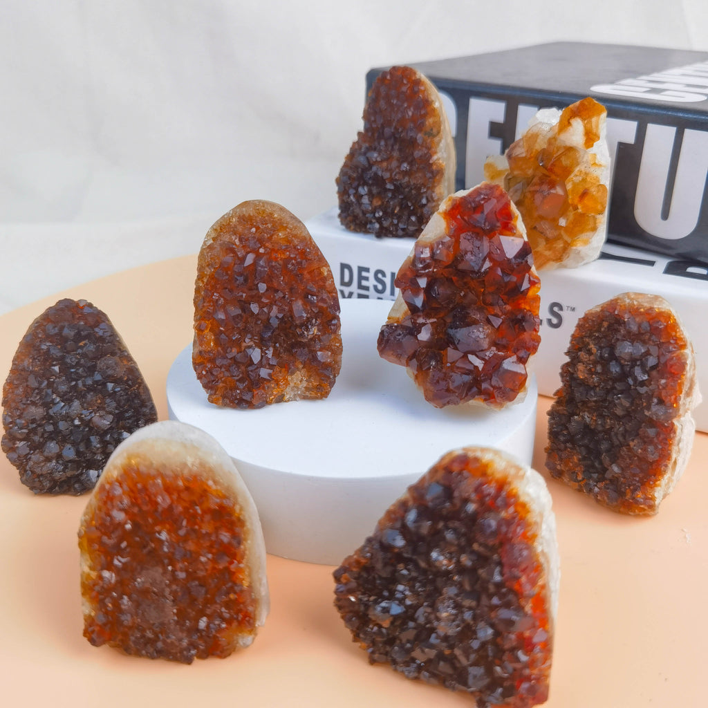 Natural Citrine Raw Crystal Points — Wealth & Solar Plexus Chakra