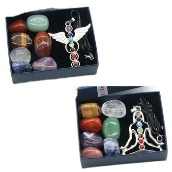 14PCS Premium 7 Chakra Healing Crystals Set - Meditation & Reiki Starter Kit